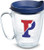 Tervis Pennsylvania Quakers Logo Tumbler with Emblem and Navy Lid 16oz Mug Clear