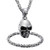 WESTMIAJW Mens Stainless Steel Silver Large Heavy Skull Pendant Necklace Chain Bracelet Set Gothic Punk Biker Jewelry 55cm WESTMIAJW Mens Stainless Steel Silver Large Heavy Skull Pendant Necklace Chain Bracelet Set Gothic Punk Biker Jewelry 55cm