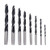 15 Piece Brad Point Drill Bit Set for Wood with Storage Case Assorted Sizes