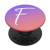 Periwinkle Ombre - Purple Orange Pattern Initial F Letter F PopSockets Grip and Stand for Phones and Tablets