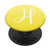Yellow and White Letter H Pastel Ombre Initial Monogram H PopSockets Grip and Stand for Phones and Tablets