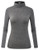 Herou Womens Long Sleeve Lightweight Soft Pullover Turtleneck Tops Grey Large