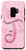 Galaxy S9 Monogram Initial Letter J with Heart - Pink Case