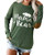 Sweatshirts for Women Long Sleeve mama bear Pullover Tshirt Casual Loose Blouse Tops GreenM