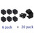 VCE 20-Pack Blank Keystone Jack Inserts Bundle with 6-Pack HDMI Female Keystone Coupler