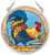 Amia Hand Painted Glass Suncatcher with Rooster Design 3-12-Inch Circle