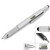 6in1 Tech-Tool Pen, Ballpoint Pen/Touch Screen Stylus/Flat-head and Phillips Screwdriver/Ruler/Spirit Level, Multifunction Tool For Mens Gift, Sliver