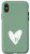 iPhone XXS Cute Hand Drawn White Heart with Personalized Letter B Green Case