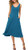 Urban CoCo Womens Sleeveless Solid Flared Midi Dress with Pockets L Steel Blue