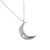 Boho Moon Pendant Necklace for Women Girls Sterling Silver Simple Full Waning Crescent Half Moon Phase Karma Choker Necklace Adjustable Chain Handmade Hammered Jewelry Silver