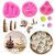 Sakolla Silicone Mini Unicorn Mold Cupcake Topper Molds Unicorn Horn Ears Flower Fondant Cake Molds Chocolate Molds Cupcake Decorations