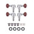 Ukulele String Tuning Pegs Silver Enclosed Locking Tuners Red Round Machine Heads for 4 String Guitars
