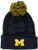 NCAA Zephyr Michigan Wolverines Mens Pom Knit Beanie Adjustable Team Color