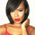 ZM Short Bob Wigs With Bangs For Women Synthetic Straight Hair Full Wigs For Black Women Natural Looking
