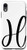 iPhone XR White   Black Personalized Phone Cases with Letter HInitial Case