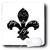 3dRose 8 x 8 x 0.25 Inches Mouse Pad, Fleur De Lis Typography (mp_100740_1)