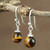 Tiger Eye Natural Gemstone Minimal Drop Earrings - 925 Sterling Silver Tiger Eye Natural Gemstone Minimal Drop Earrings - 925 Sterling Silver