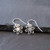 Daisy Flower Charm Sterling Silver Earrings tiny size