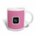 3dRose Chevron Monogram Initial J Mug 15 oz Pink