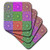 3dRose CST-7667-1 Colorful Abstract Blocks by Angelandspot-Soft Coasters Set of 4