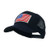 e4Hats_com 6 Panel Mesh American Flag White Patch Cap - Navy OSFM