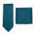 Bows-N-Ties Mens Solid Necktie and Pocket Square Set Matte Herringbone Finish Teal Oasis