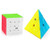 D-FantiX Speed Cube Set - Qiyi Qiyuan S 4x4 Qiming Pyramid 3x3 Stickerless Cube Bundle