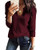 StyleDome Waffle Knit Shirts for Women V Neck Long Sleeve Henley Tee Loose Casual Tunic Tops 01 Wine Red M StyleDome Waffle Knit Shirts for Women V Neck Long Sleeve Henley Tee Loose Casual Tunic Tops 01 Wine Red M