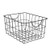 Spectrum Diversified Utility Basket Sturdy Steel Wire Storage Solution Curved Easy Grab Handles Decorative Organization for Toys Pet Supplies Clothing Pantry   More Black