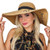 Womens Wide Brim Straw Sun Hat Beach Panama Floppy Foldable Roll up Cap Fedoras Summer UPF50