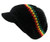 RW Mens Cotton Rasta Beanie Visor BlackRGY