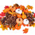 Lvydec 220pcs Artificial Harvest Pumpkins Decoration Set Assorted Maple Leaves Mini Pumpkins Gourds Pine Cones and Acorns for Halloween Thanksgiving Autumn Festive Party Supplies