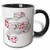 3dRose 222681_4""Musical Notes Wrapped Around A Heart Illustration" Two Tone Mug 11 oz Black