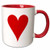 3dRose mug_218704_5 Playing cards. Heart. Cool design. Popular image. - Two Tone Red Mug, 11oz