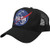 NASA Insignia Logo Embroidered Iron On Patch Snapback Trucker Mesh Cap - Black