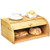 Hossejoy Bamboo Bread Box Countertop Bread Storage Roll Top Bread Boxes Wooden Bread Storage Bin for your Kitchen Counter Self Assembly