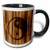 3dRose mug_25393_4 Branded Wood Ying And Yang Symbol Mug, Multicolor, 11 oz