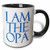 3dRose mug_193301_4 I am the opa Blue - Two Tone Black Mug, 11oz