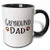 3dRose Greyhound Dog Dad Mug, Black, 11 oz