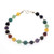 925 Sterling Silver Seven 7 Chakra Natural Healing Gemstone Beads 6 mm Bracelet 7_5 Inches