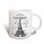 3dRose (mug_110389_5) Nouveau Paris vintage Eiffel tower - Two Tone Red Mug, 11oz