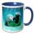 3dRose mug_39647_6 "2 Manatees looking At You" Two Tone Blue Mug, 11 oz, Multicolor