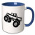 3dRose (mug_157406_6) Monster Truck - Two Tone Blue Mug, 11oz