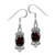 Silvershake 4_18ct_ Natural Garnet White Gold Plated 925 Sterling Silver Triquetra Celtic Knot Dangle Earrings