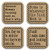 Gift For Mom 4pc Cork Coaster Set Mothers Day