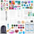 Heflashor Silicone Resin Molds Jewelry Making Starter Kit - DIY Resin Kits for Beginners with Silicone Molds and Resin Craft Supplies - for Keychain Jewelry Craft Making Epoxy Resin Mold Cube Pyramid