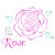 Rose Stencil 8_5 x 6_5 inch M - Bloom Flora Word Flower Head Stencils for Painting Template