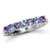 Silvershake Natural Amethyst and Tanzanite 925 Sterling Silver Journey Ring Size 7