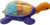 Ty Pillow Pal - Snap the Tortoise - 13 Plush with Orange Head and Rainbow Shell