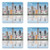 Ambesonne San Diego Coaster Set of 4 San Diego Skyline with Grey Buildings Blue Sky and Reflections Downtown Panorama Square Hardboard Gloss Coasters Standard Size Grey Blue
